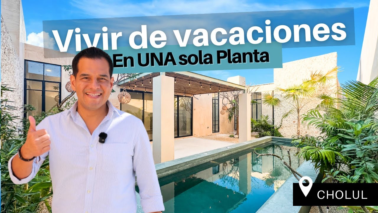 La Casa de 1 Planta que Parece un Resort en Cholul 🌴 | Casa Tiki Tiki