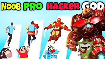 NOOB vs PRO vs HACKER vs GOD in Zero To Hero Game | Oggy, Jack, Shinchan, Bob || Daddy Gaming