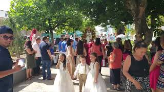 Procesión de Nuestra Señora del Rosario por las calles de su Pueblo Trapiche del Rosario