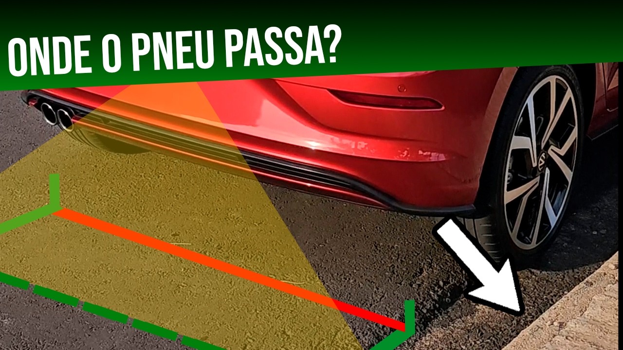 Câmera de ré: Estacione sem olhar nos espelhos! Saiba exatamente onde o pneu passa!
