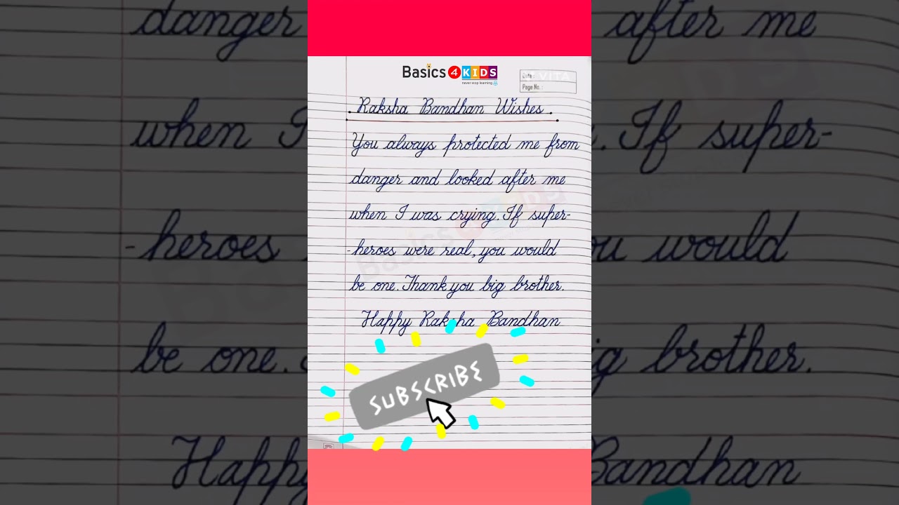 Raksha Bandhan Wishes | Rakhi Wishes in English | Beautiful Handwriting | Happy Raksha Bandhan Quote