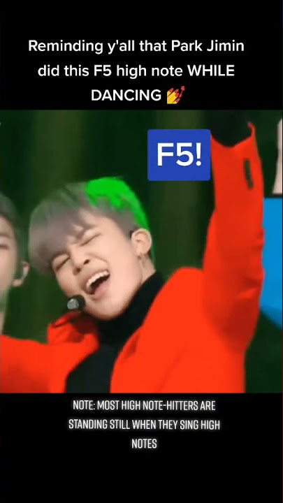 Jimin hitting that high note.