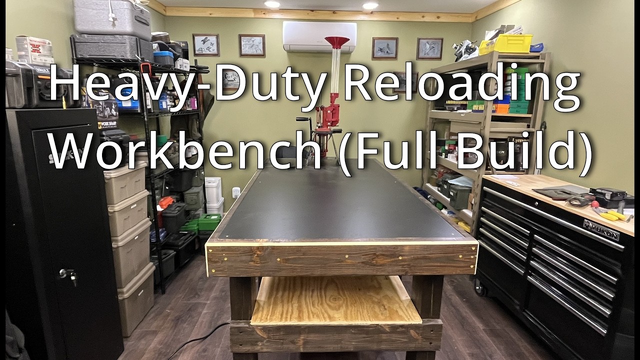 Heavy-Duty Reloading Workbench Full Build - YouTube