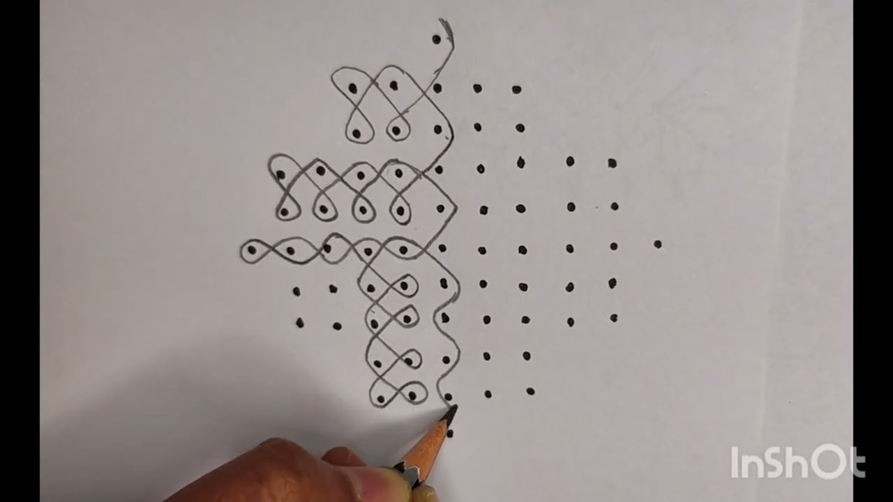 11 Dots Simple Rangoli 🌺 | Step-by-step Rangoli 🌺 | Latest Rangoli 🌺 | Sikku Kolam 🌺 |Kambi Kolam 🌺|