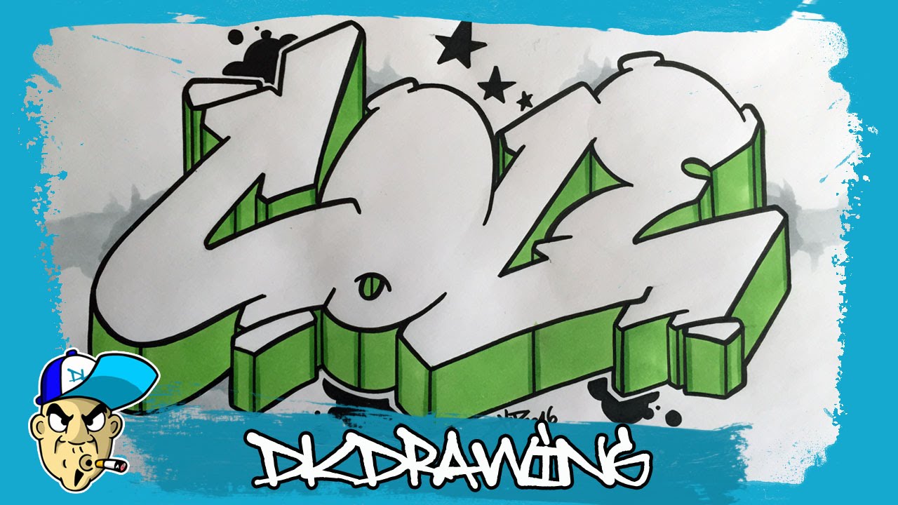 How to draw graffiti names - Cole #16 - YouTube
