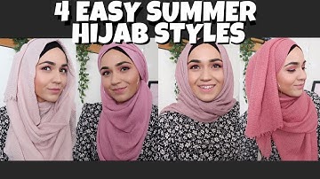 4 EASY SUMMER HIJAB STYLE TUTORIALS WITH EARRINGS | SafsLife