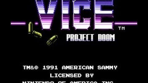 Vice: Project Doom (NES) - Intro
