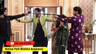 Kaisa Yeh Rishta Anjana On Location | Rajat Par Chalaya Ajay Ne Goli? |