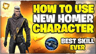 How to Use New Homer Character [Free Fire] | New Homer Character Tips and Tricks | Dragstar gaming