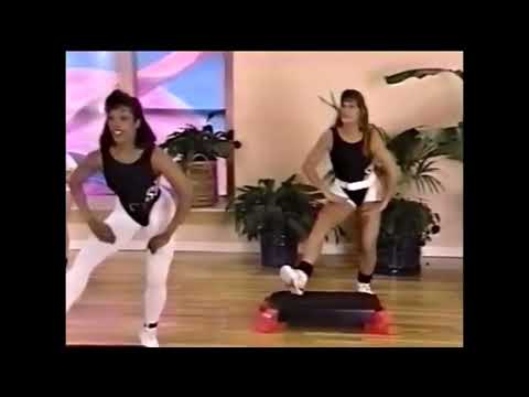 Black leotards, white leggings  aerobics steps workout #80sfashion #leotard #aerobics