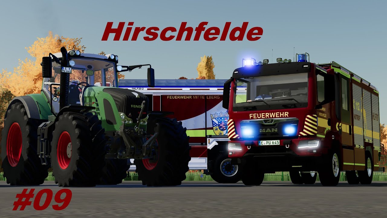 LS22 Hirschfelde es Brennt auf unserem Hof Einsatz für die Feuerwehr