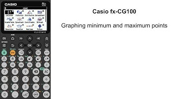 Graphing minimum and maximum points | Casio fx-CG100