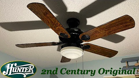52" Hunter 2nd Century Original Ceiling Fan (Hi-Gloss Rosewood blades, 2023 Remake)