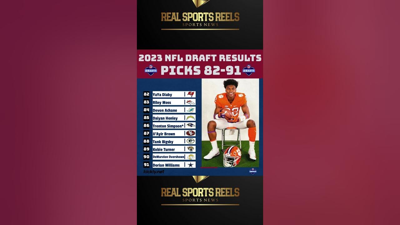 2023 NFL Draft Results Picks 8291 nfl draft shorts YouTube