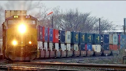 Huge 2 Mile Long  CSX Double Stack Train