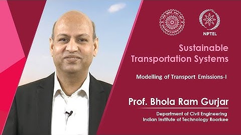 Lec 40: Modelling of Transport Emissions-I