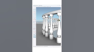 SketchUp-tips⚡️Maak in enkele seconden perfect gebogen leuningen langs elk pad met behulp van de ...