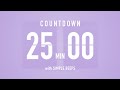 25 min countdown flip clock timer  simple beeps  