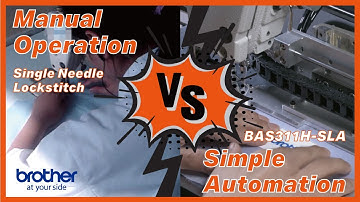 Manual Sewing VS Automation for label attach [ 50% UP! ]