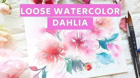 Paint in 10 minutes: Loose Watercolor Dahlia