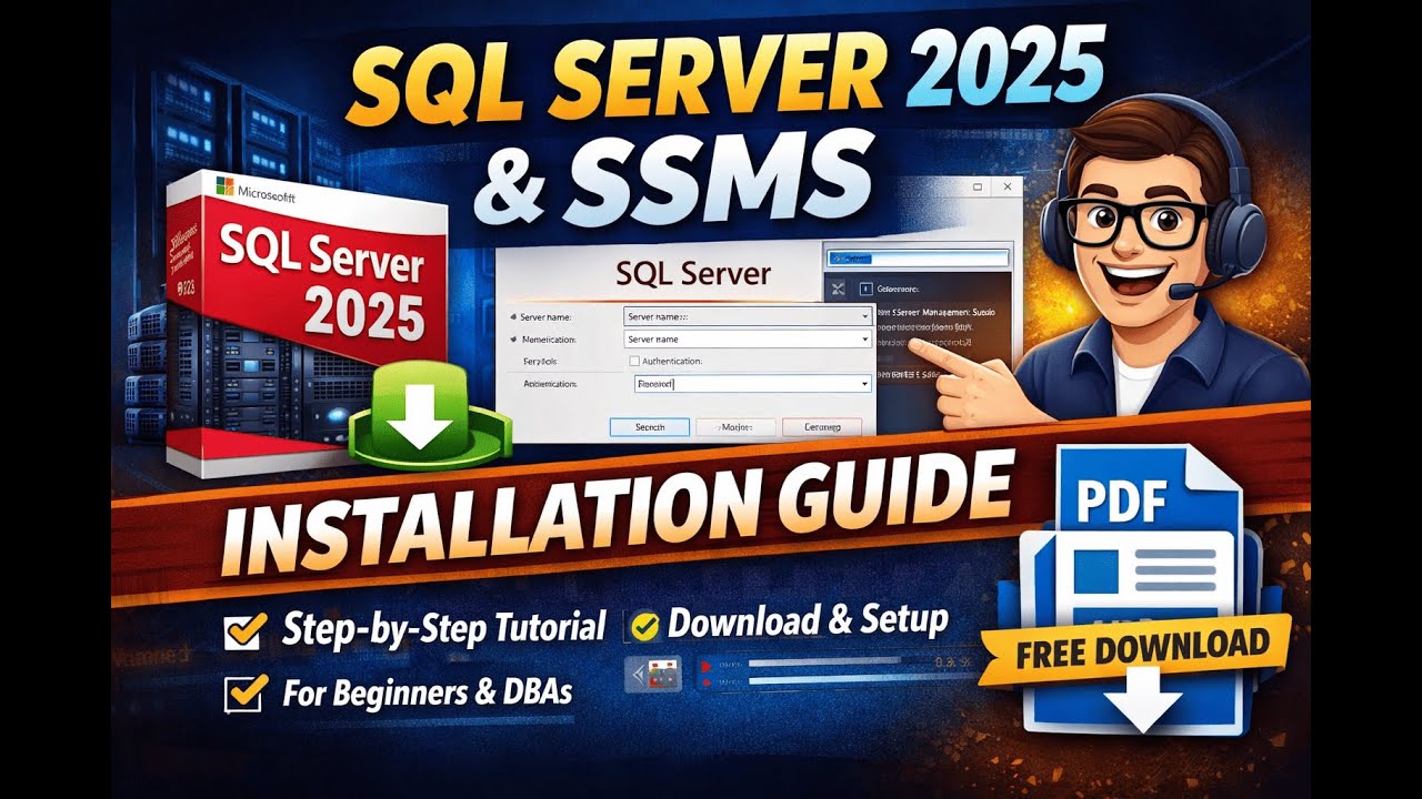 Installation of SQL Server 2025 and SSMS :
