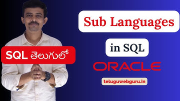SQL Sub-Languages explained in telugu by teluguwebguru