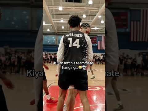 Kiyan left his teammate hanging … 😆 #basketball #dunk #team