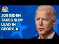 Biden takes slim lead in Georgia as of early Friday morning