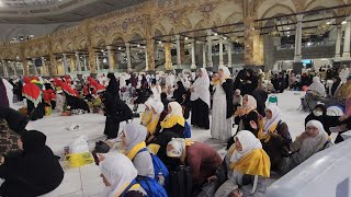 JAMAAH HAJI MALAM TADI MULAI BERDATANGAN MASUK MASJIDIL HARAM MAKKAH TEMPAT TAWAF & SA'I MULAI PADAT