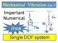 Mechanical vibration lecture 4 pulleymass oscillation numerical  sdof free vibration
