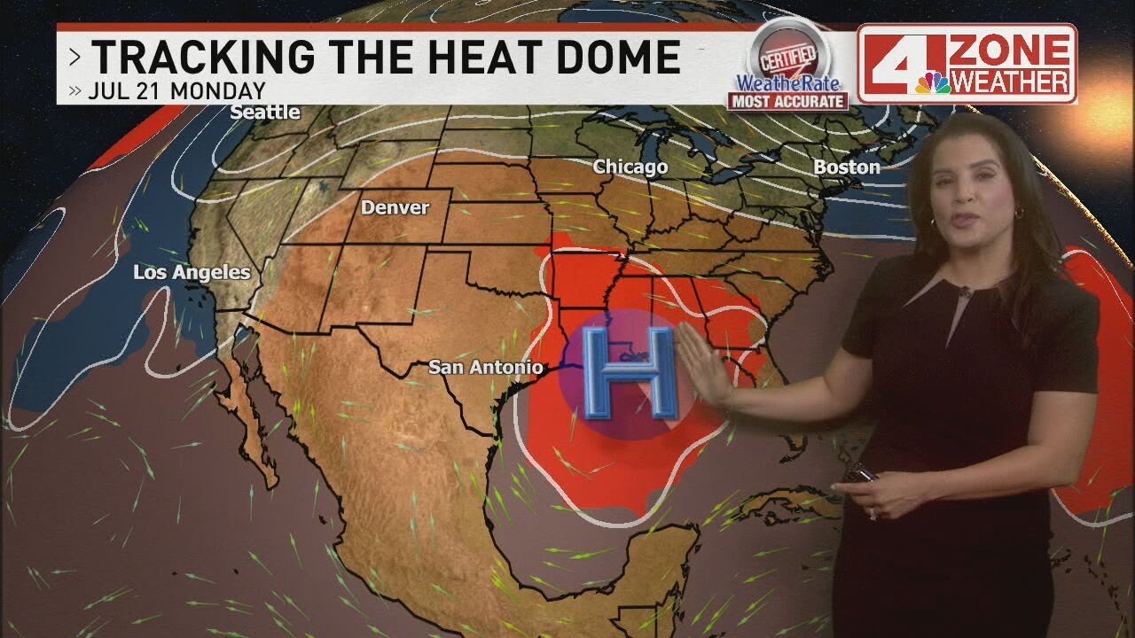 Hot and breezy week ahead as temps climb to 100 - YouTube