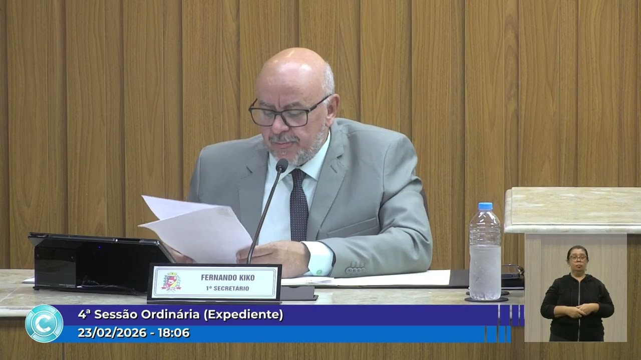 4ª Sessão Ordinária da Câmara Municipal de Assis - 23.02.2026