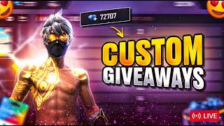 FREEFIRE LIVE REDEEM CODE GIVEAWAY||LIVE FF CUSTOM ROOM ||LIVE GIVEAWAY|| DIAMOND GIVEAWAY