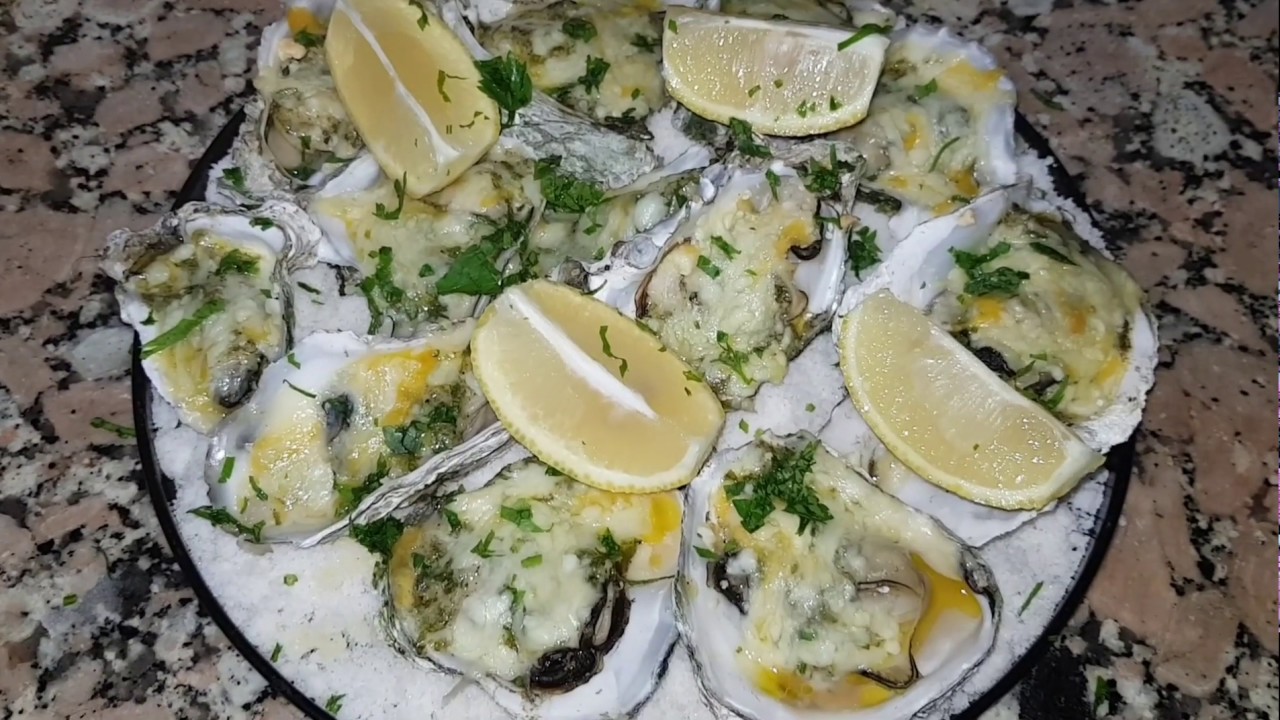 Les huitres gratinées au four طريقة تحضير المحار في الفرن