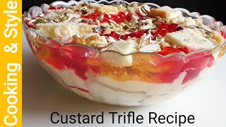 Trifle custard recipe || Custard Recipe || Ramadan Recipes || Cake -jelly Custard || Dessert