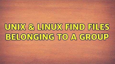 Unix & Linux: Find files belonging to a group