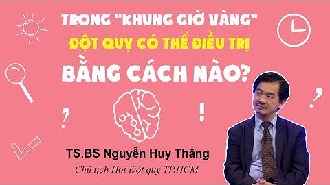 Các phương pháp ĐIỀU TRỊ ĐỘT QUỴ trong khung giờ vàng - TS.BS Nguyễn Huy Thắng
