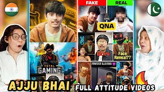 FIRST TIME REACTION ON AJJU BHAI Full ATTITUDE VIDEOS😈🔥| Ajju Bhai Savage Reply😎| Total Gaming