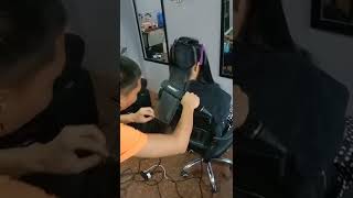 hair rebond with brazilian botox  smooth shiny and soft ❣️ touch by jhune.👈 screenshot 4