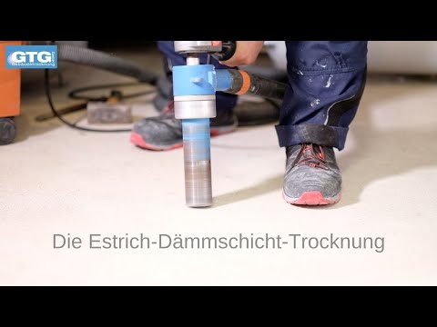 Eine Estrich-Dämmschicht-Trocknung über Bohrungen vornehmen