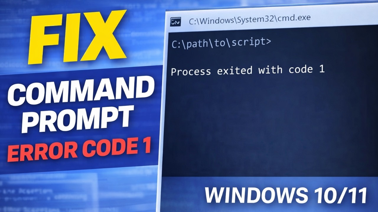 How to Fix Process Exited with Code 1 Error in Command Prompt (Windows ...