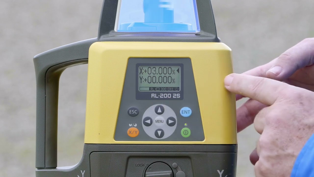 Video: Topcon RL-200 2S - Setting X and Y Axis Dual Slope
