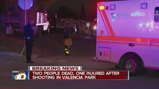 Two people are dead and a third is injured in shooting late monday
night the valencia park neighborhood of san diego. ◂ diego's news
source - 10news...