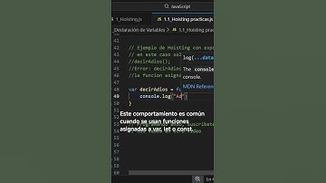 HOISTING CON EXPRESIONES DE FUNCIONES #javascript #viral #viralshort #programming #vscode