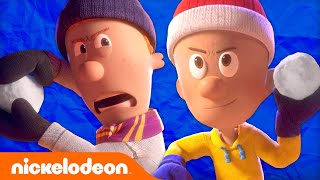 Big Nate Starts a SNOWBALL FIGHT! ☃ | Nickelodeon Cartoon Universe