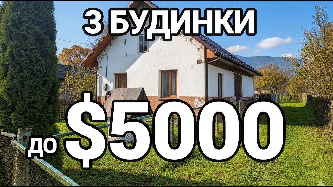 ТРИ БУДИНКИ у СЕЛІ до $5000 | Є ВСЕ що потрібно, заходь та живи