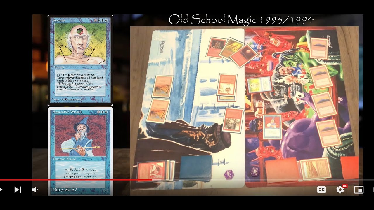 Old School Magic the Gathering Apprentice Wizard vs Goblin King