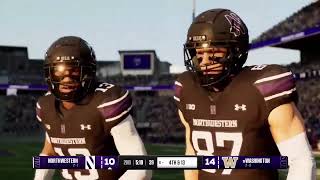 (2-1)NORTHWESTERN VS (3-0) #18 WASHINGTON
