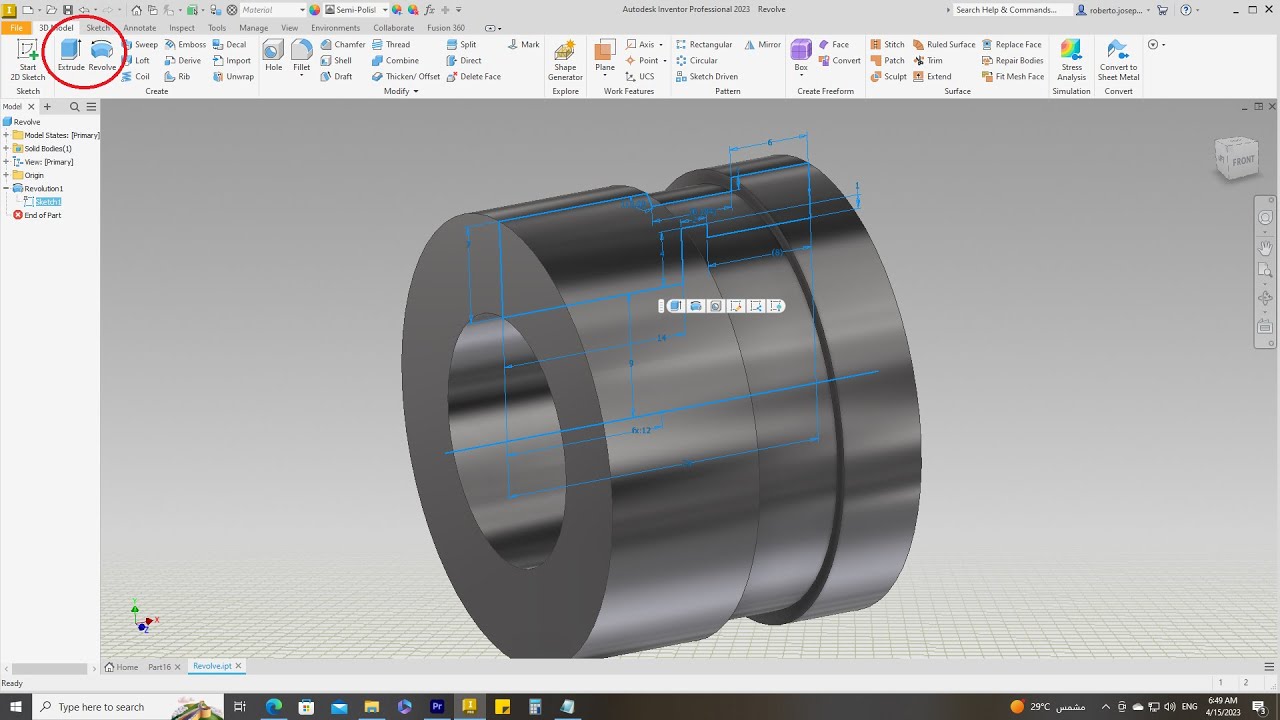 Extrude& Revolve [ Beginner Level] - YouTube