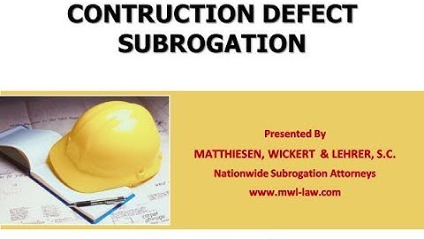 Construction Defect Litigation